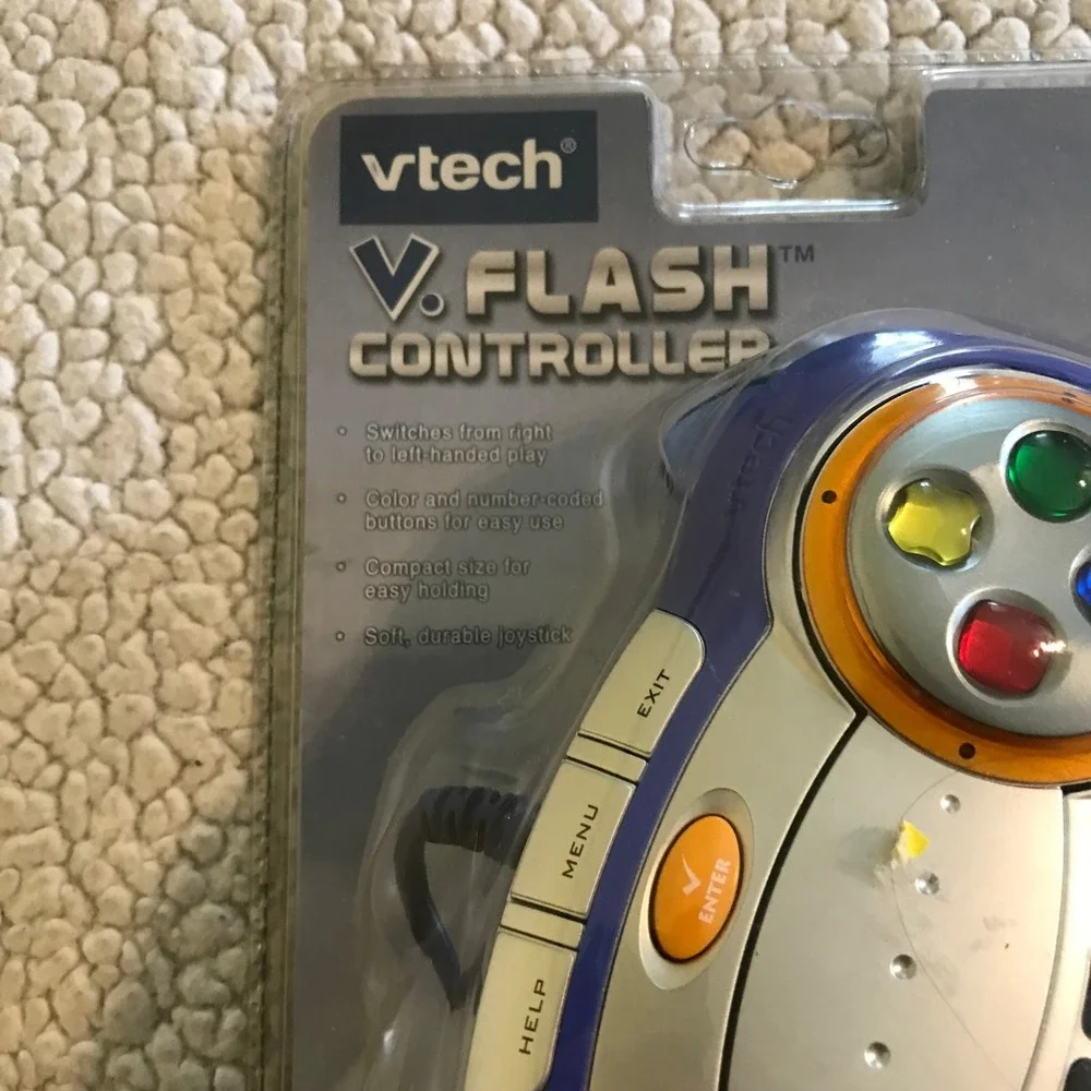 VTech V.Flash Controller Blue Orange Wired Gamepad Joystick 80-091400 NEW